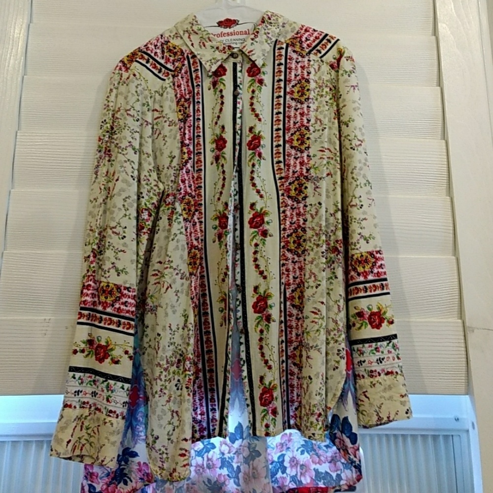 Colorful Floral Button Down